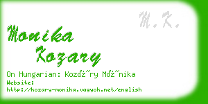 monika kozary business card